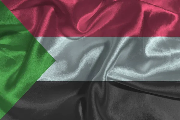 Bandiera Sudan, Bandiera nazionale Sudan 3D simbolo illustrazione — Foto Stock