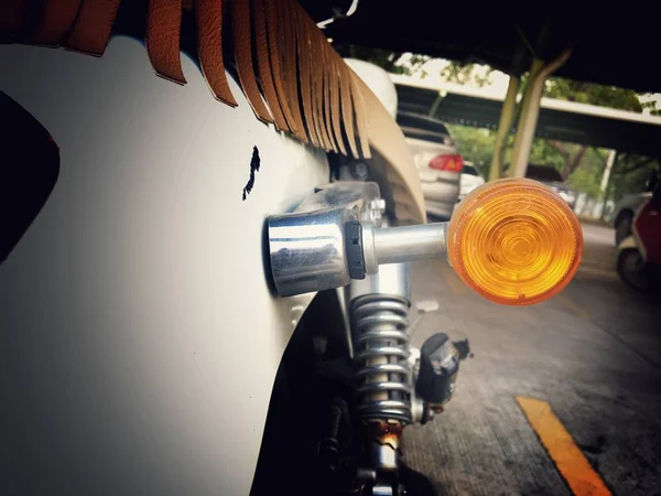 Turn light signal of motorcycle with vintage color style