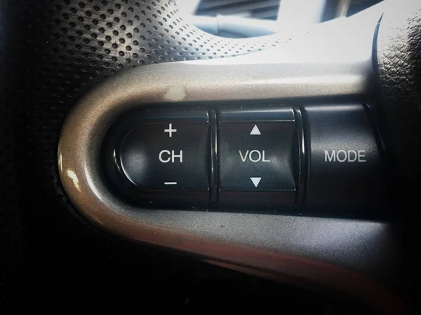 Audio bottom control on the car — Stock Photo, Image