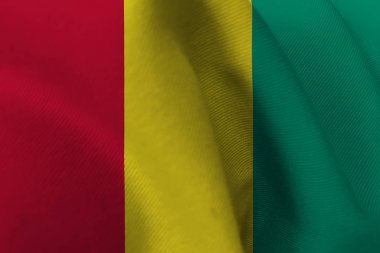 Gine bayrağı, Gine ulusal bayrak 3d çizim simgesi.