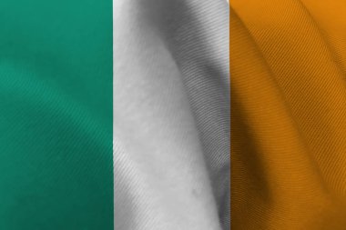 İrlanda bayrağı 3d çizim sembolü, özgün ve basit İrlanda ulus bayrak