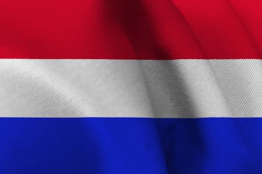 Hollanda ulusal bayrak 3d çizim simgesi