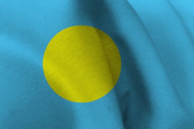 Palau ulusal bayrak 3d çizim simgesi