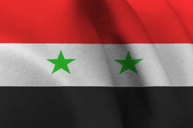 Suriye ulusal bayrak 3d çizim simgesi