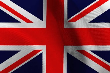 İngiltere bayrak 3d çizim sembolü. İngiltere