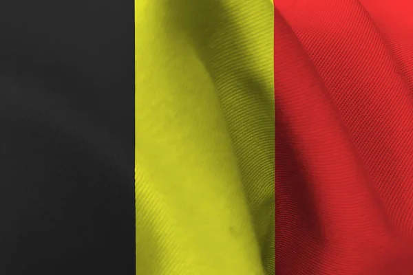 België vlag 3d illustratie symbool, 3d — Stockfoto