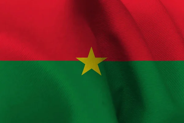 Burkina Faso bandera nacional símbolo de la ilustración 3D — Foto de Stock