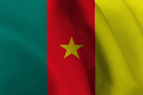 Kamerun Nationalflagge 3d Abbildung Symbol — Stockfoto