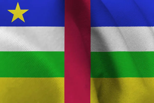 Bandera de República Centroafricana Símbolo de ilustración 3D . —  Fotos de Stock