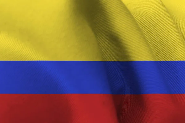 Прапор Колумбії, 3d Колумбія нації прапор 3d ілюстрації символу. — стокове фото