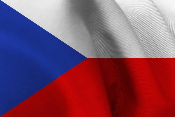 Çek Cumhuriyeti bayrağı 3d çizim simgesi. — Stok fotoğraf