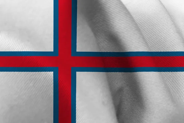 Faroe islnads bandera símbolo de ilustración 3D. Bandera de Faroe islnads 3D — Foto de Stock