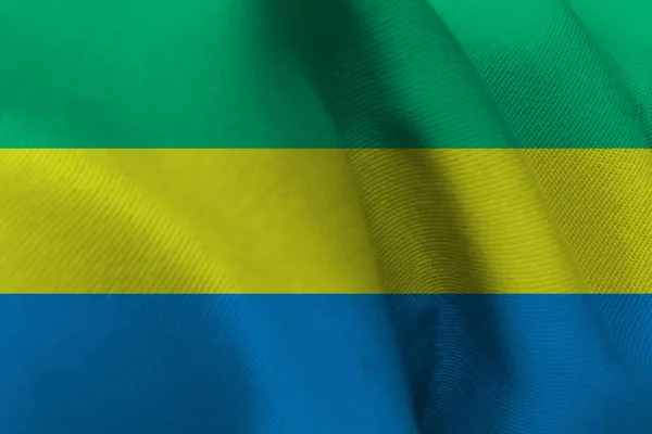 Gabon státní vlajka 3d ilustrace symbol. — Stock fotografie