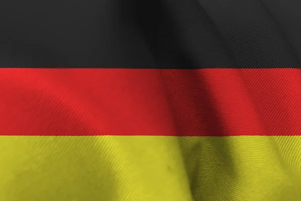 Bandera de Alemania, bandera nacional de Alemania símbolo de ilustración 3D . — Foto de Stock