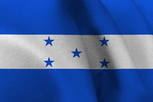 Honduras ulusal bayrak 3d çizim simgesi. — Stok fotoğraf