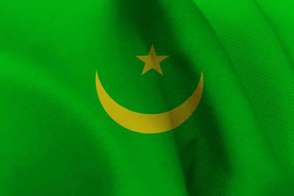 Drapeau national Mauritanie Illustration 3D symbole. Drapeau Mauritanie — Photo