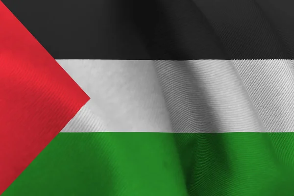 Palestina vlajka 3d ilustrace symbol — Stock fotografie