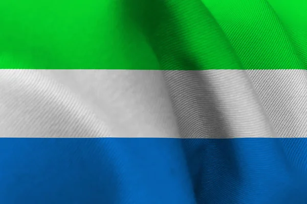 Sierra Leone státní vlajka 3d ilustrace symbol — Stock fotografie