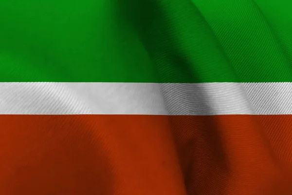 タタールスタン共和国旗 3 d の図記号 — ストック写真