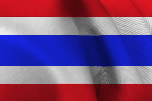 Thailand national flag 3D illustration symbol. — Stock Photo, Image