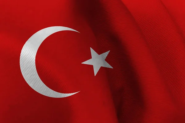 土耳其国旗 3d 图符号 — 图库照片