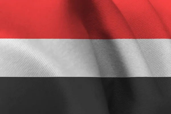 Bandera nacional de Yemen símbolo de ilustración 3D — Foto de Stock