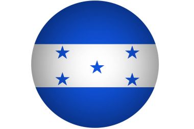Honduras ulusal bayrak 3d çizim sembolü. Orta Amerika ülkesi