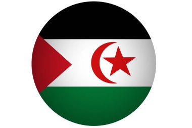 Batı Sahra bayrak 3d çizim simgesi