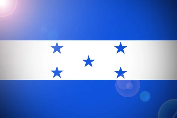 Honduras ulusal bayrak 3d çizim sembolü. Orta Amerika ülkesi — Stok fotoğraf