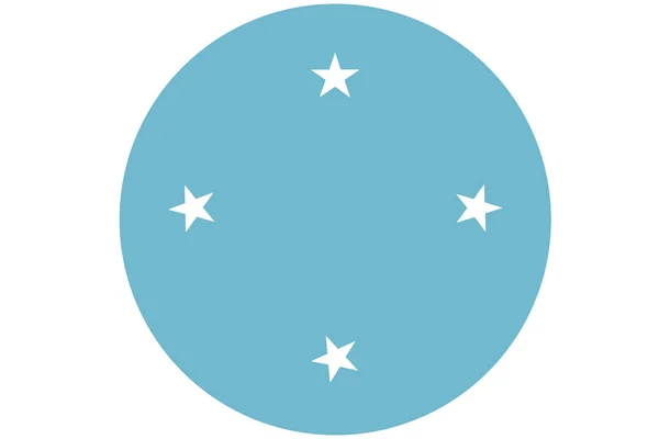 Flaga Mikronezji 3d ilustracja symbol. Sfederowane Stany Mikronezji — Zdjęcie stockowe