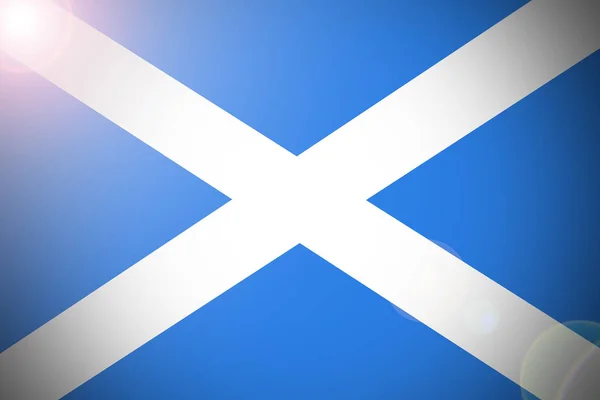 Simbol ilustrasi 3D bendera nasional Skotlandia — Stok Foto