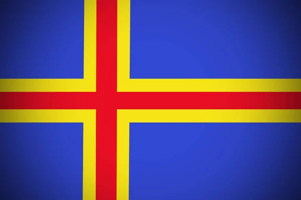 Ålands flagga 3d illustration symbol. — Stockfoto