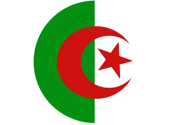 Drapeau Algérie illustration 3D symbole bicolore vertical. Algérie drapeau fond — Photo