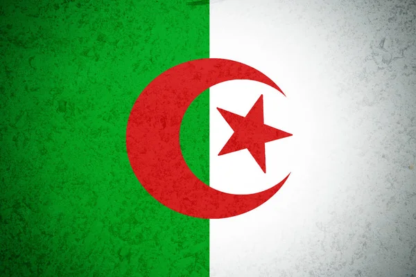 Drapeau Algérie illustration 3D symbole bicolore vertical. Algérie drapeau fond — Photo
