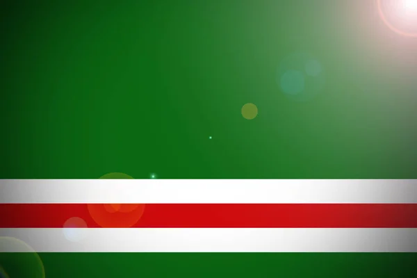 Bandeira da República Chechena Símbolo de ilustração 3D . — Fotografia de Stock