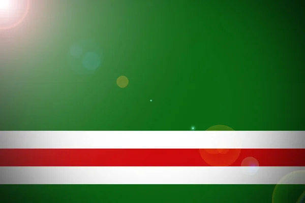 Çeçen Cumhuriyeti bayrağı 3d çizim simgesi. — Stok fotoğraf