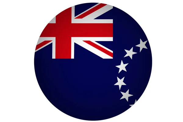 クック諸島の旗、クック諸島の国旗 3 d の図記号 — ストック写真