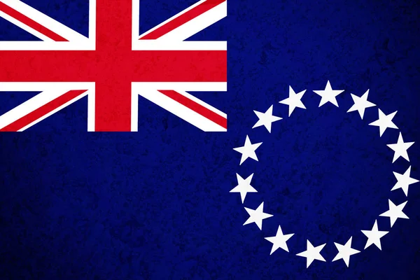Vlag van de Cookeilanden, Cookeilanden nationale vlag 3d illustratie symbool — Stockfoto