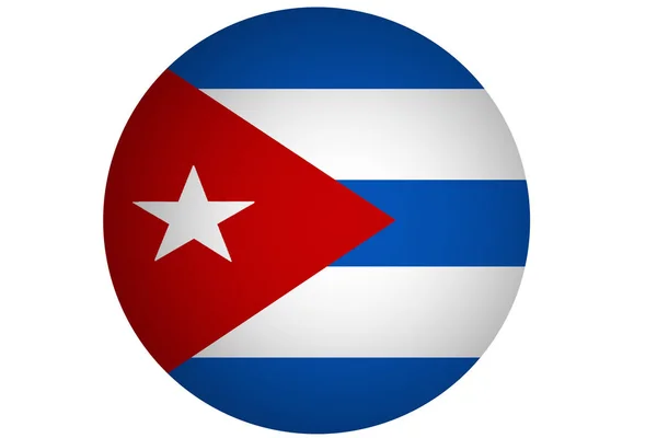 Національний прапор Куби 3d символ ілюстрація. — стокове фото