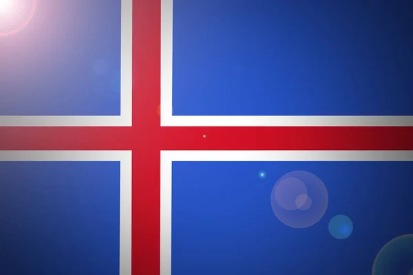 3d symbol ilustracja Islandii flagi Flaga narodowa. — Zdjęcie stockowe