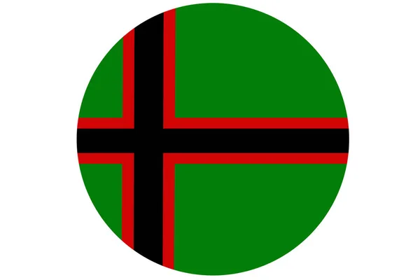 Flaga Karelii 3d ilustracja symbol. Godło Karelii — Zdjęcie stockowe