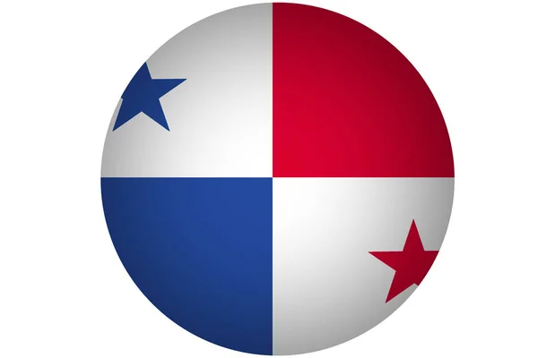 Panama vlag 3d illustratie symbool. Vlag van Panama — Stockfoto