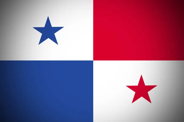 Panama vlag 3d illustratie symbool. Vlag van Panama — Stockfoto