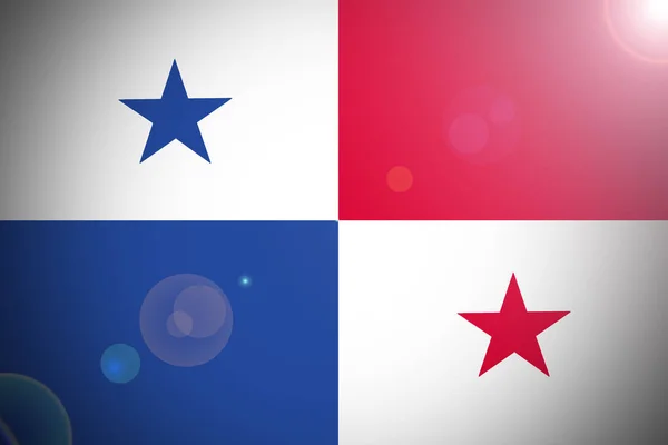 Panama vlag 3d illustratie symbool. Vlag van Panama — Stockfoto