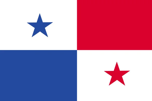 Panama bayrak 3d çizim sembolü. Panama bayrağı
