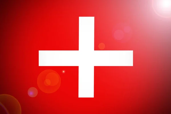 Schweiz flagga 3d illustration symbol — Stockfoto