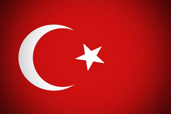 土耳其国旗，土耳其国旗 3d 图符号 — 图库照片