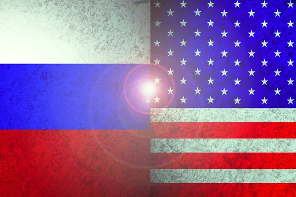 アメリカ対ロシア心理学第 3 戦争図 3d — ストック写真