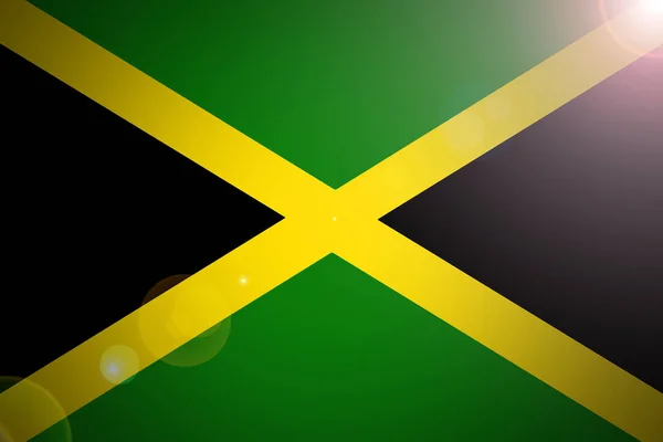 Símbolo de ilustração da bandeira nacional da Jamaica . Fotos De Bancos De Imagens