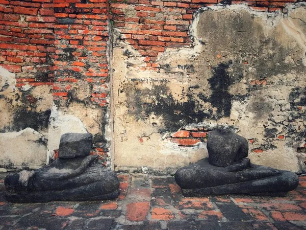 Ancient Remains Thai People Buddha Head Historical Park — Stock Photo, Image